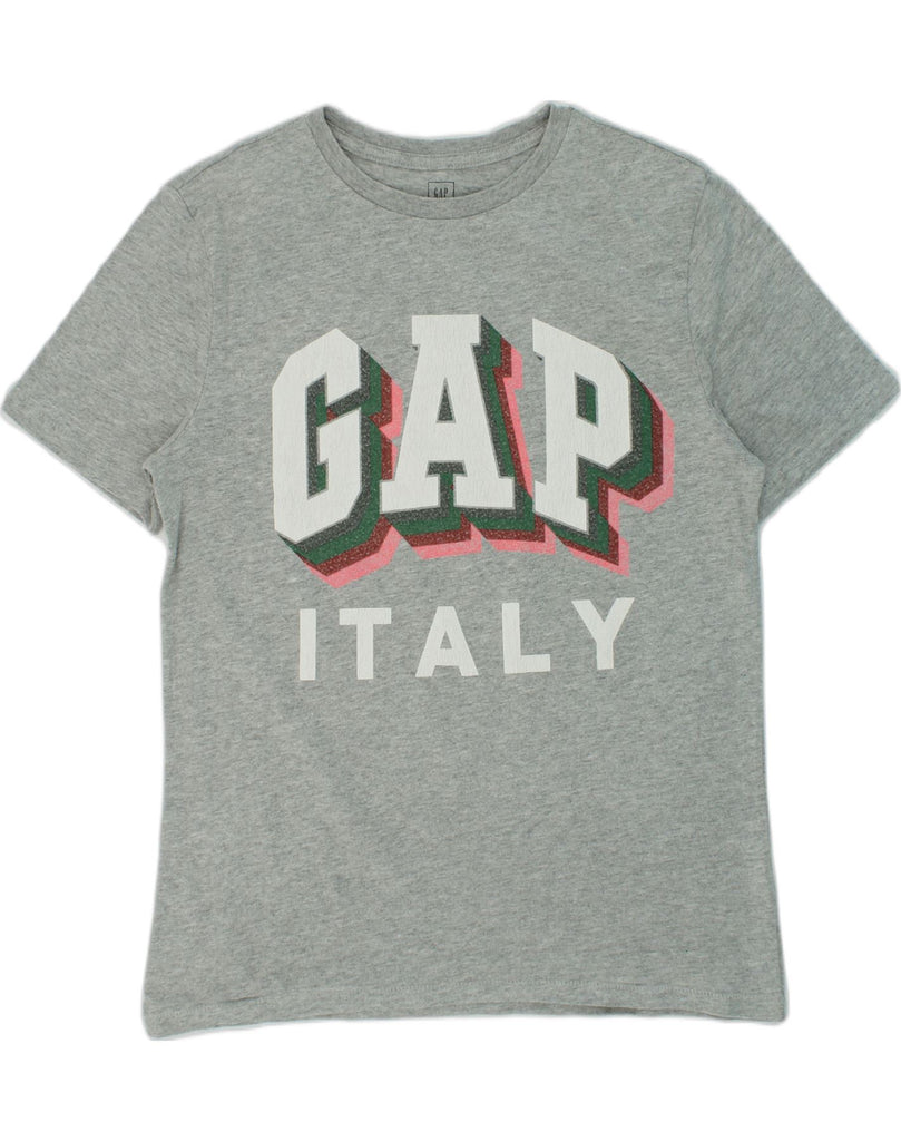 GAP Girls Graphic T-Shirt Top 11-12 Years XL Grey Cotton | Vintage Gap | Thrift | Second-Hand Gap | Used Clothing | Messina Hembry 