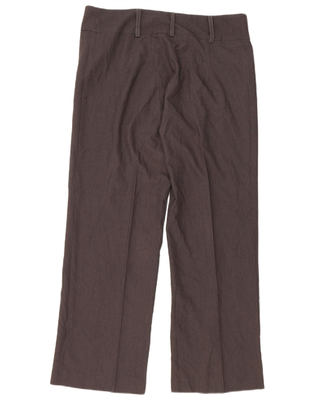 Essential Womens Straight Casual Trousers US 12 Large W32 L28 Grey