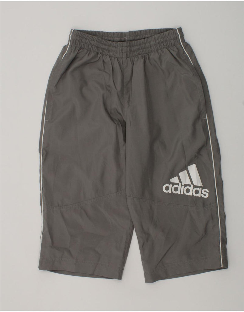 ADIDAS Boys Tracksuit Trousers 9-10 Years Grey Polyester | Vintage Adidas | Thrift | Second-Hand Adidas | Used Clothing | Messina Hembry 