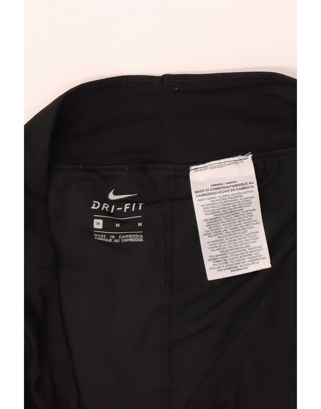 Nike Womens Dri Fit Sport Shorts UK 12 Medium Black Polyester