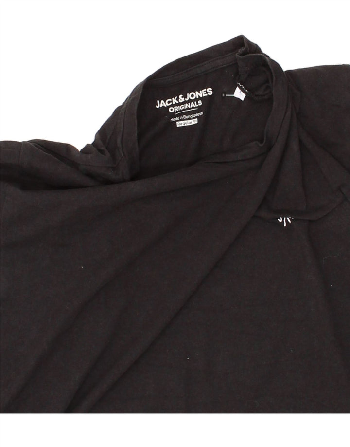 JACK & JONES Mens Regular Fit T-Shirt Top Large Black Cotton Vintage Jack & Jones and Second-Hand Jack & Jones from Messina Hembry 