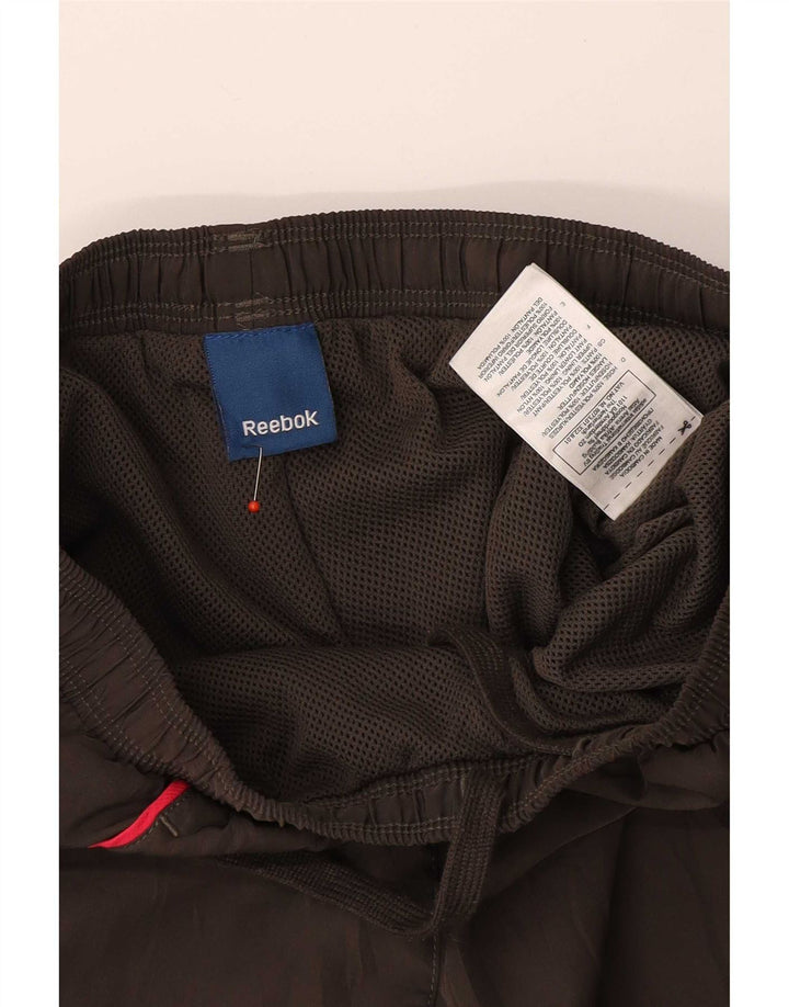 Reebok Womens Tracksuit Trousers UK 4 XS Grey Striped Polyester