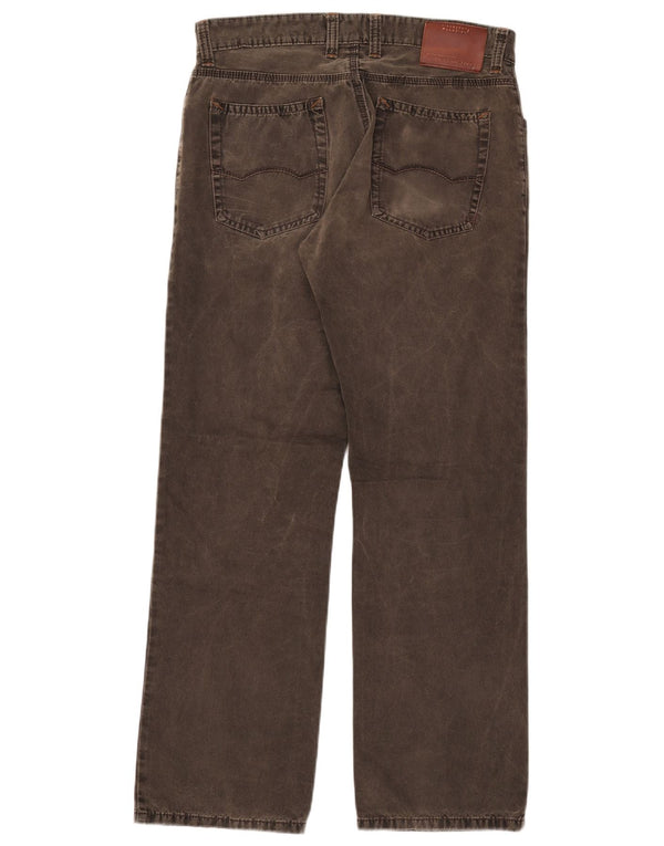 Camel Active Mens Straight Jeans W33 L32 Khaki Cotton