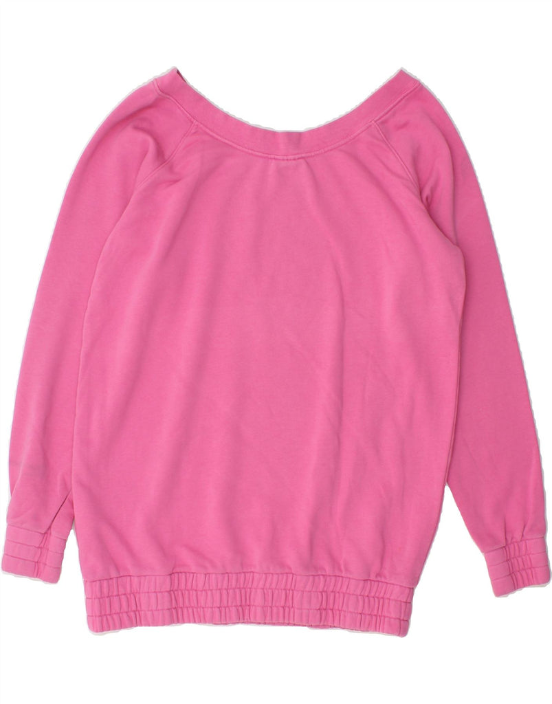 NIKE Womens Graphic Sweatshirt Jumper UK 14 Medium Pink Cotton Vintage Nike and Second-Hand Nike from Messina Hembry 