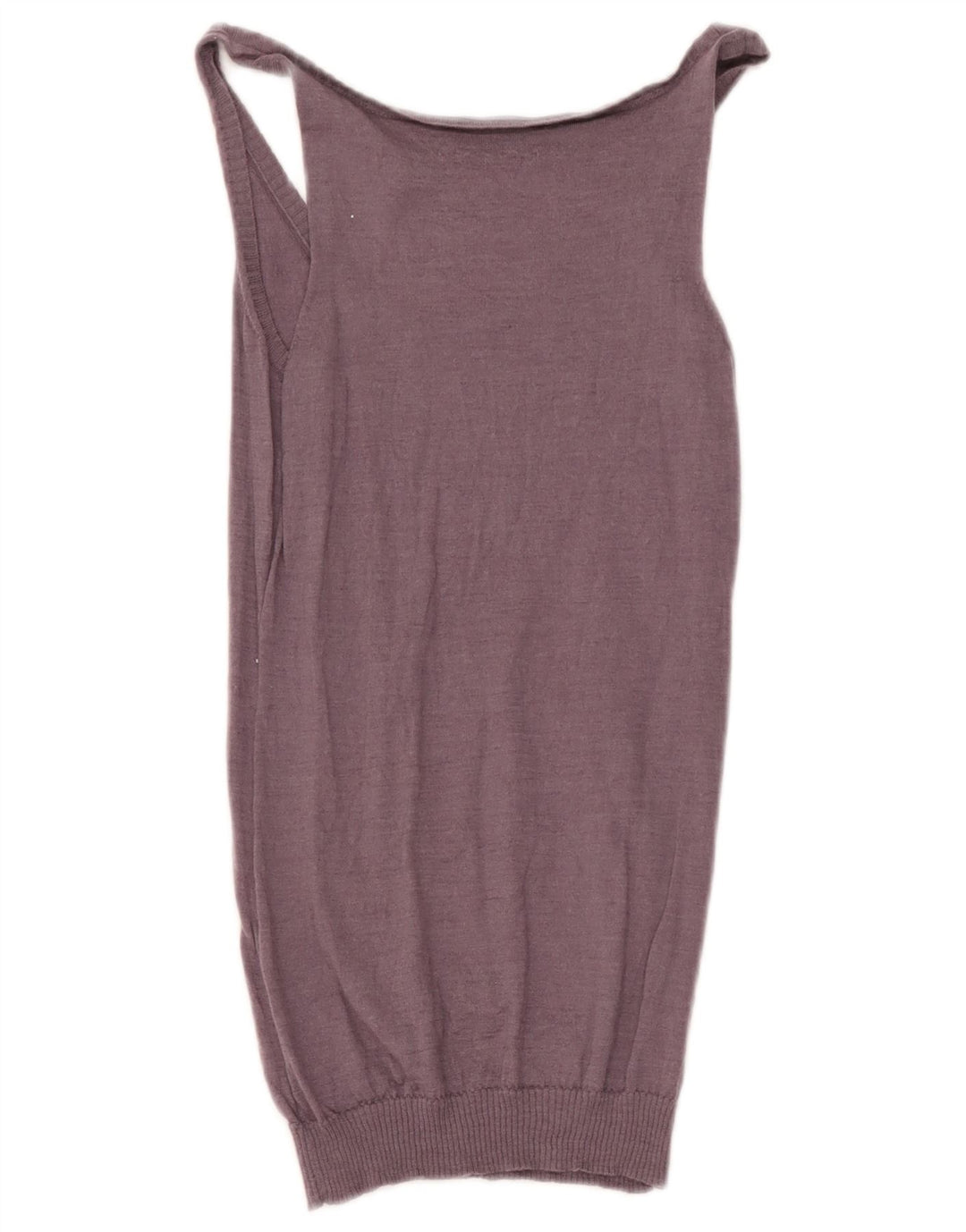 Massimo Dutti Womens Vest Tank Top UK 12 Medium Purple Wool