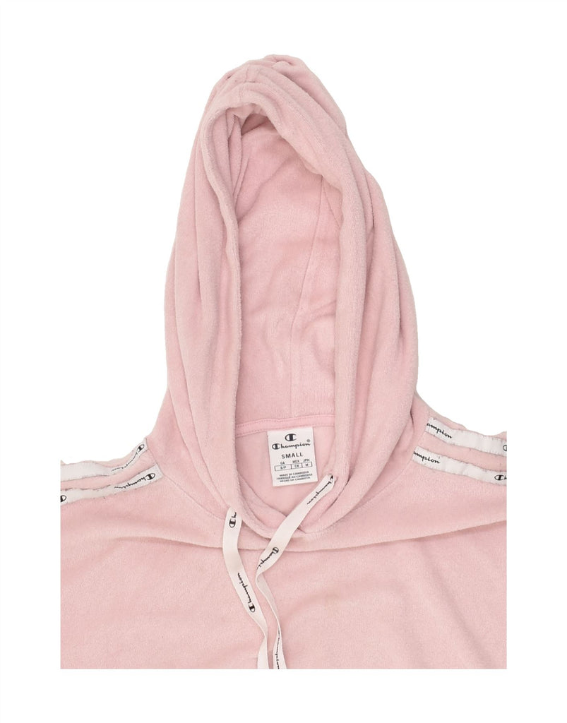 CHAMPION Womens Hoodie Jumper UK 10 Small Pink Cotton | Vintage Champion | Thrift | Second-Hand Champion | Used Clothing | Messina Hembry 