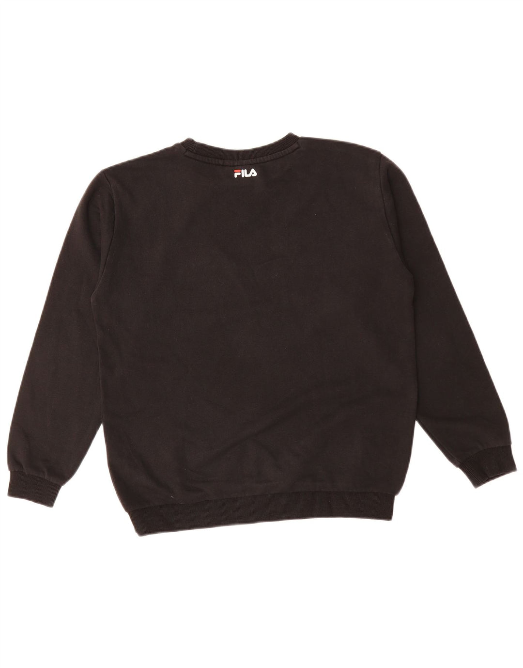 FILA Boys Graphic Sweatshirt Jumper 13-14 Years Black Cotton