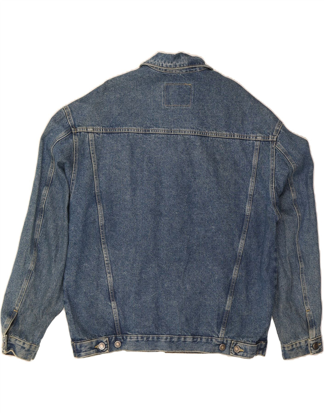 VINTAGE Mens Denim Jacket UK 40 Large Blue Cotton