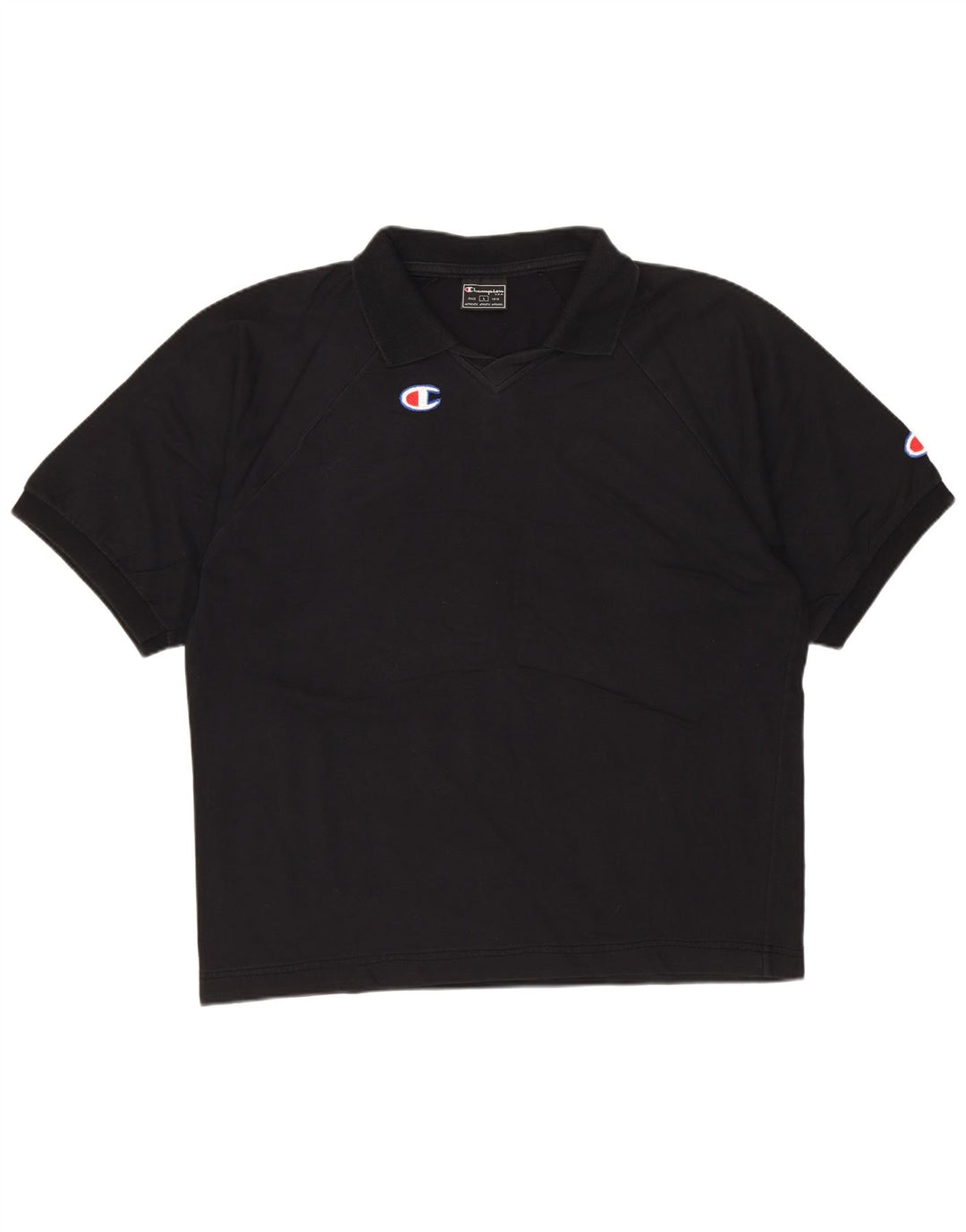 CHAMPION Mens Polo Shirt Large Black