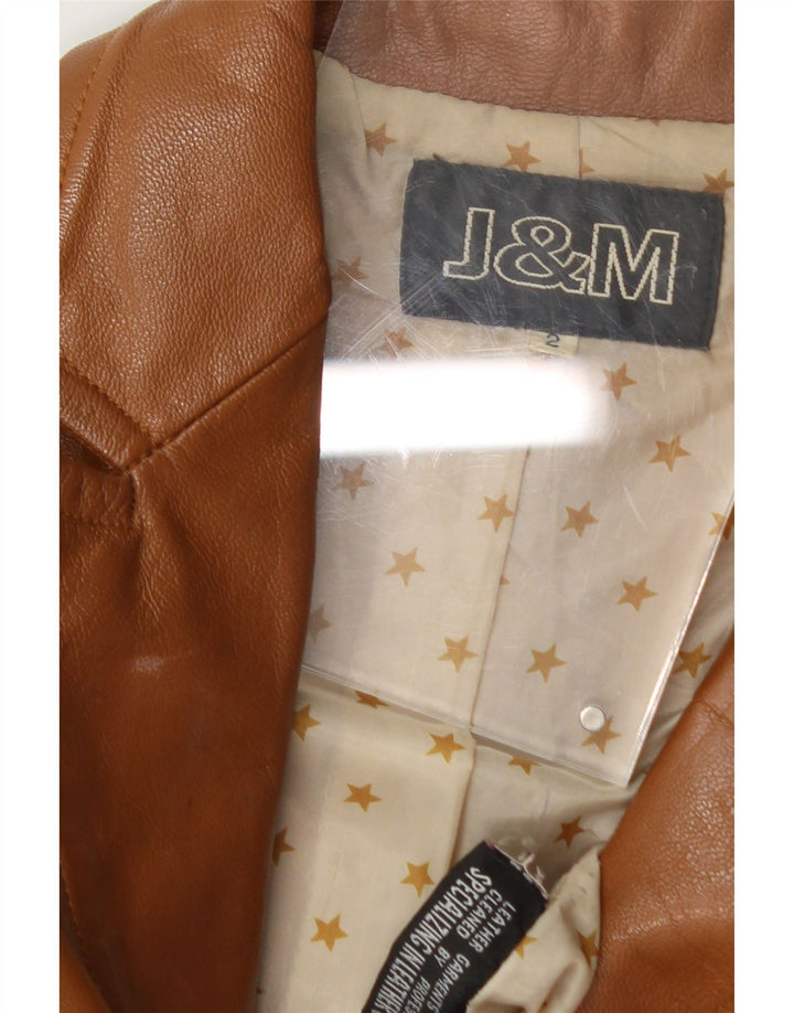 VINTAGE Womens Leather Jacket US 2 XS Brown Leather Vintage Vintage and Second-Hand Vintage from Messina Hembry 