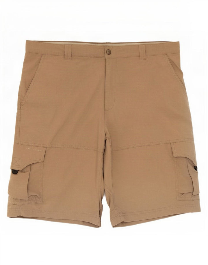 Columbia Mens Cargo Shorts W36 Large Brown Nylon