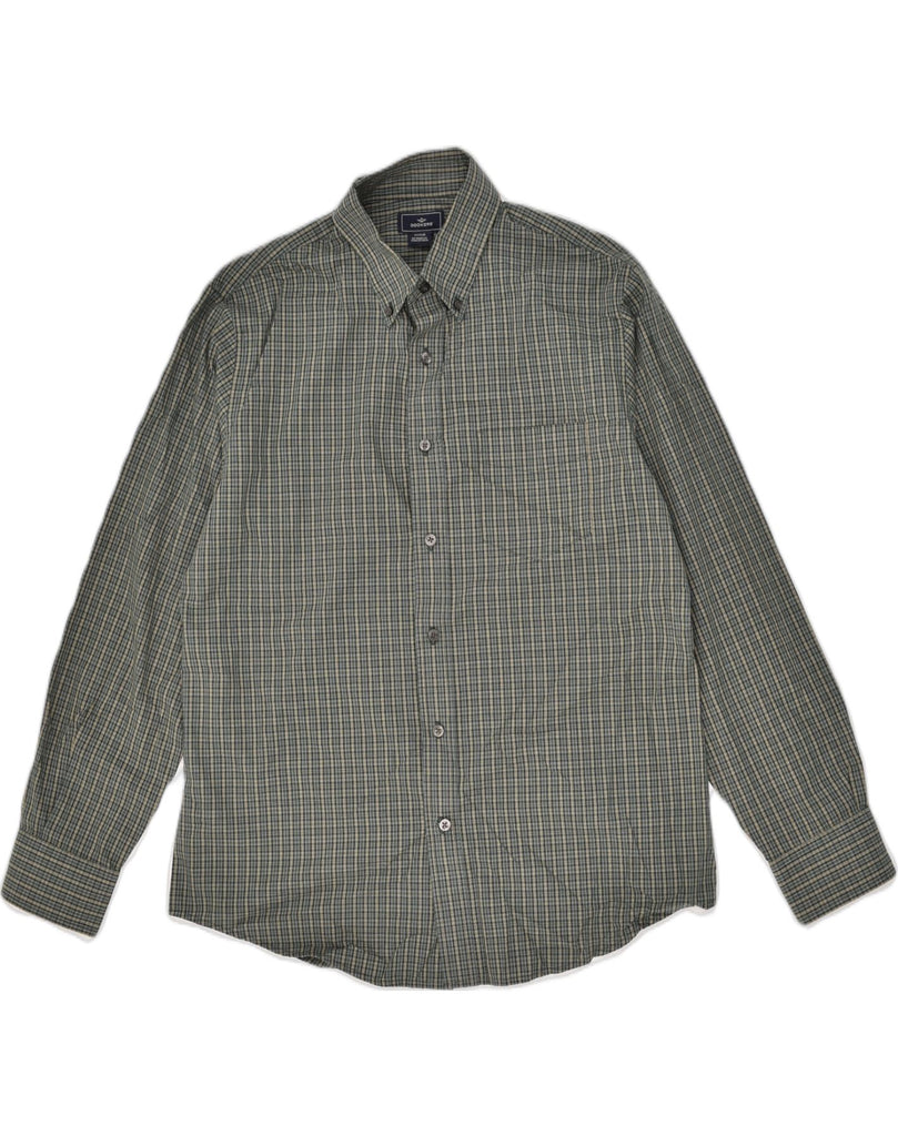 DOCKERS Mens Wrinkle Free Shirt Size 15 1/2 Medium Grey Check Cotton | Vintage Dockers | Thrift | Second-Hand Dockers | Used Clothing | Messina Hembry 