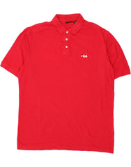 FILA Mens Polo Shirt 2XL Red Cotton