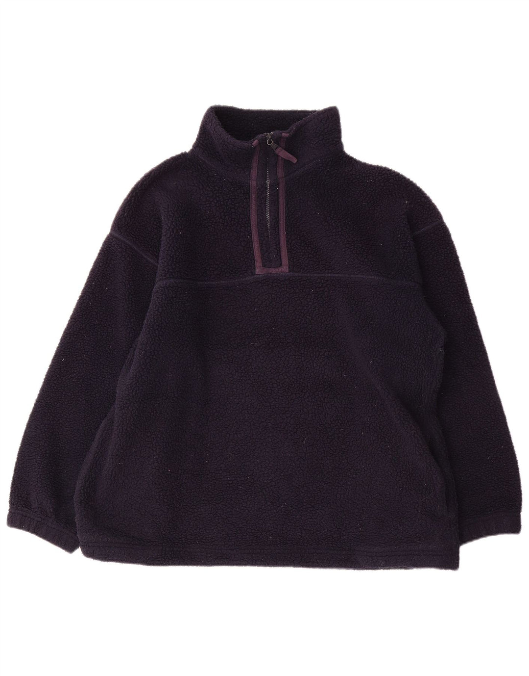 Marks & Spencer Womens Oversized Fleece Jumper UK 12 Medium Navy Blue