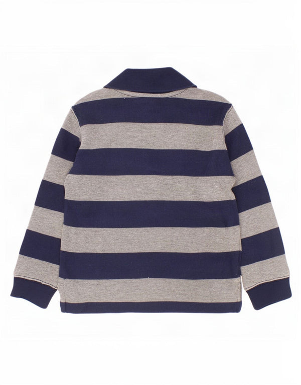 Polo Ralph Lauren Boys Zip Neck Jumper Sweater 3-4 Years Navy Blue Striped
