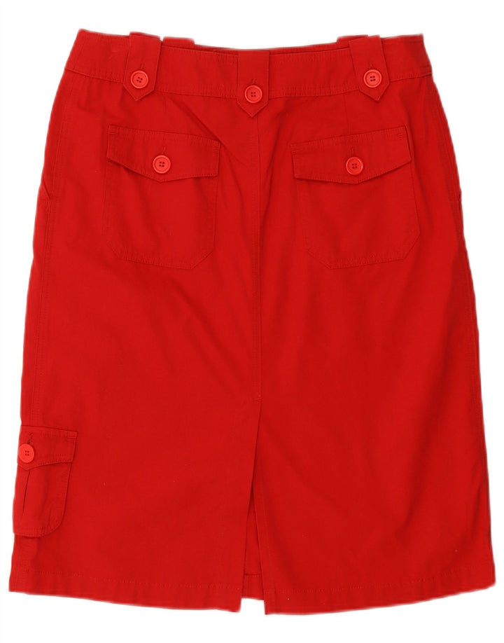 Oasis Womens Cargo Skirt UK 12 Medium W30  Red Cotton