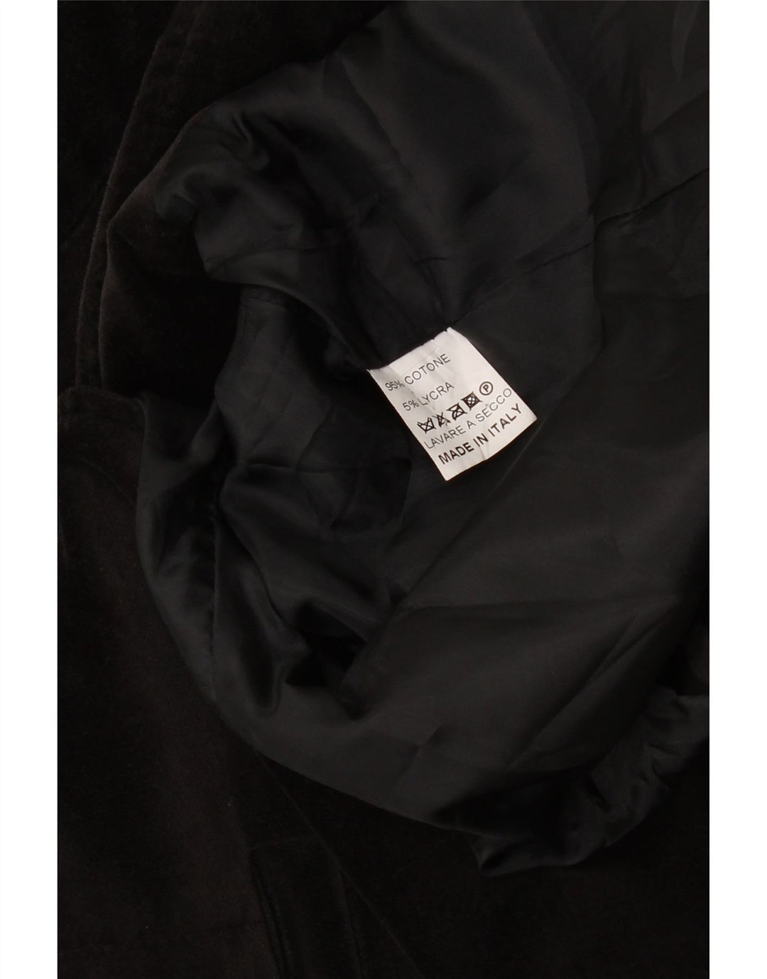 VINTAGE Womens 2 Button Blazer Jacket UK 10 Small Black Cotton Vintage Vintage and Second-Hand Vintage from Messina Hembry 
