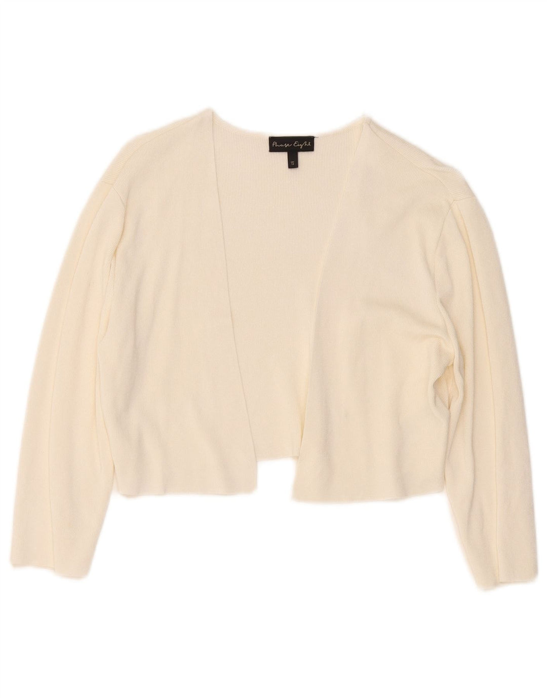 Phase Eight Womens 3/4 Sleeve Open Bolero Jumper UK 14 Medium Off White