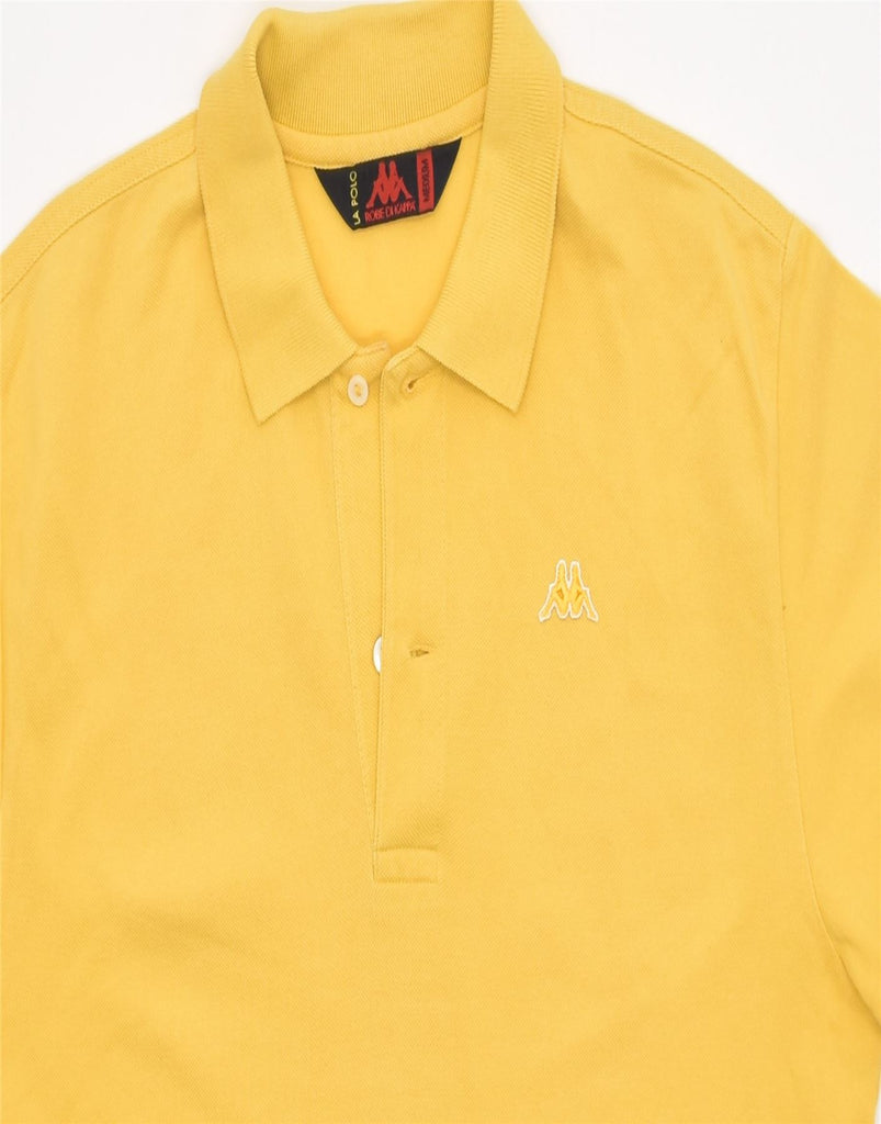 KAPPA Mens Polo Shirt Medium Yellow Cotton | Vintage | Thrift | Second-Hand | Used Clothing | Messina Hembry 