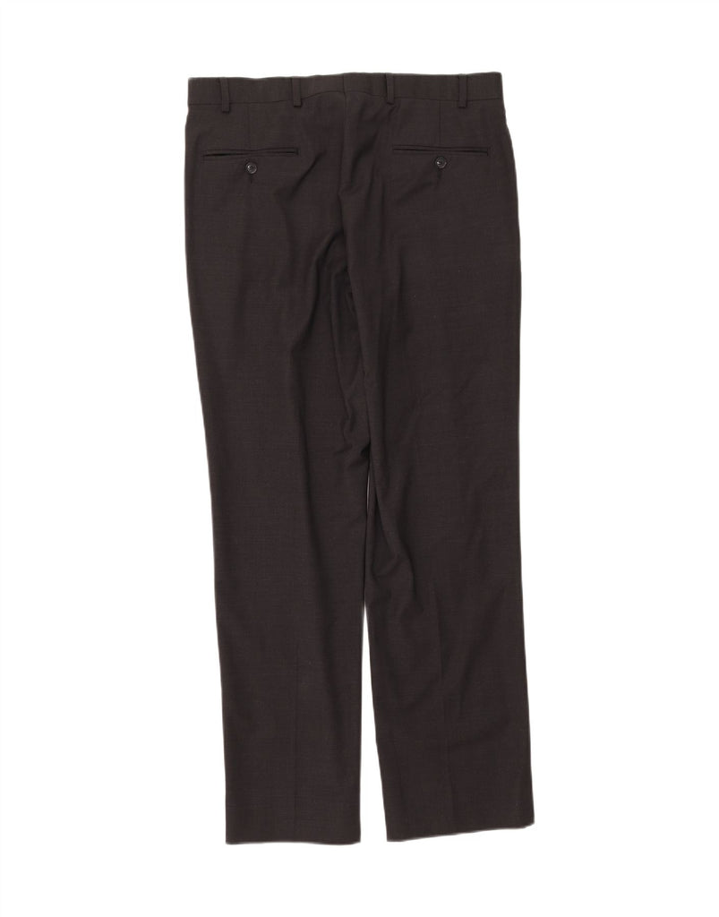BROOKS BROTHERS Mens Fitzgerald Straight Suit Trousers W34 L31 Black Wool Vintage Brooks Brothers and Second-Hand Brooks Brothers from Messina Hembry 