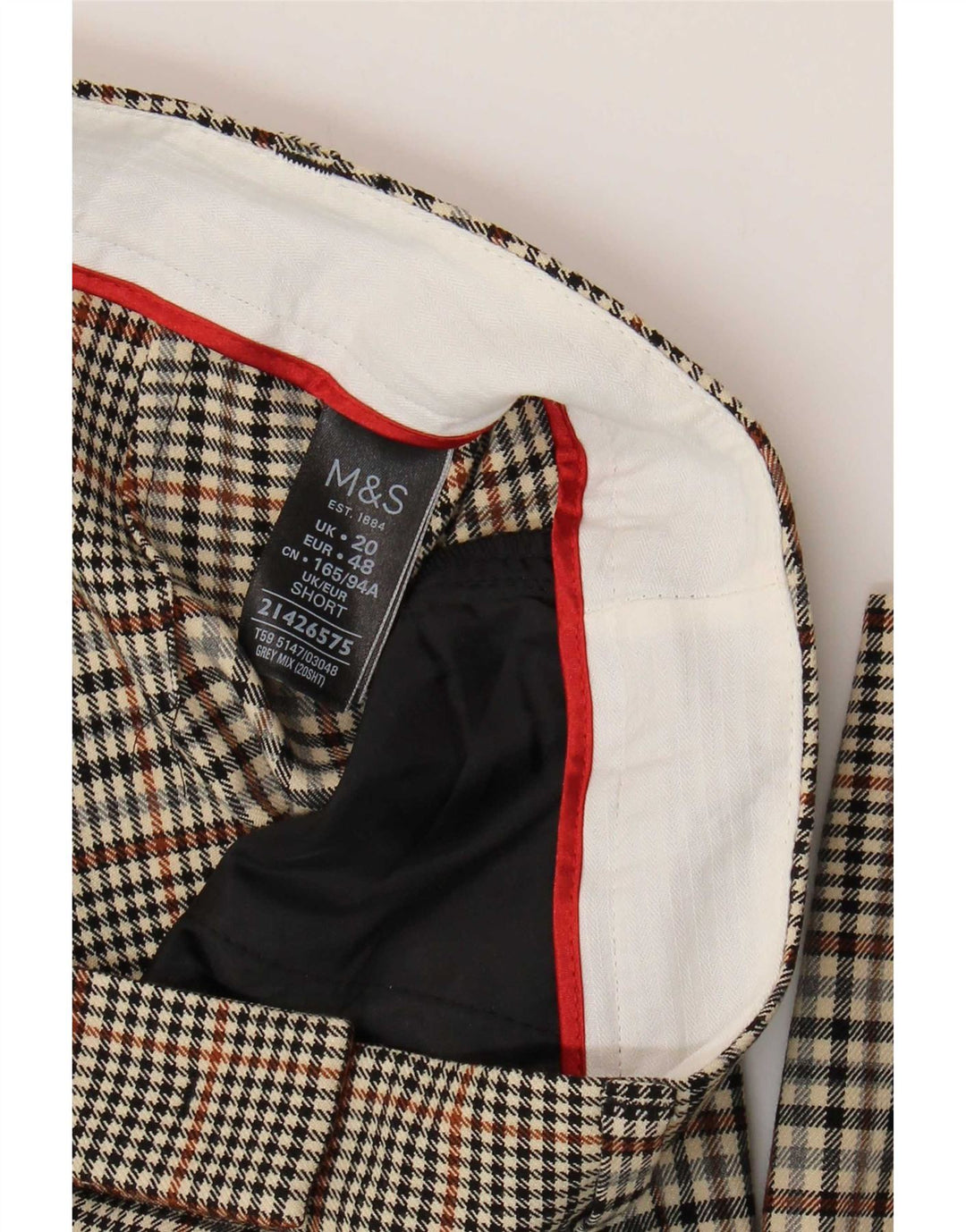 Marks & Spencer Womens Cropped Trousers UK 20 2XL W40 L25 Multicoloured