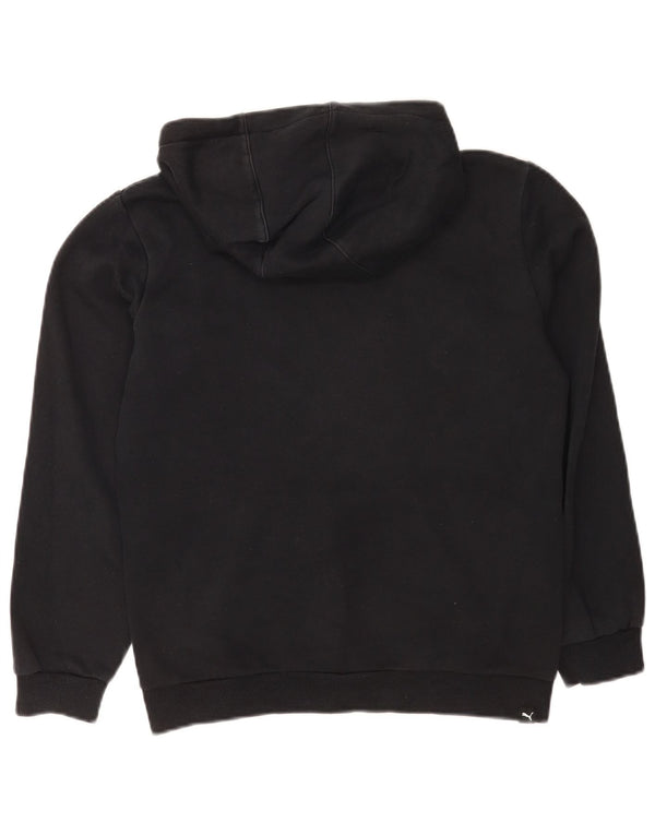 Puma Boys Graphic Regular Fit Hoodie Jumper 13-14 Years Black Cotton Sports