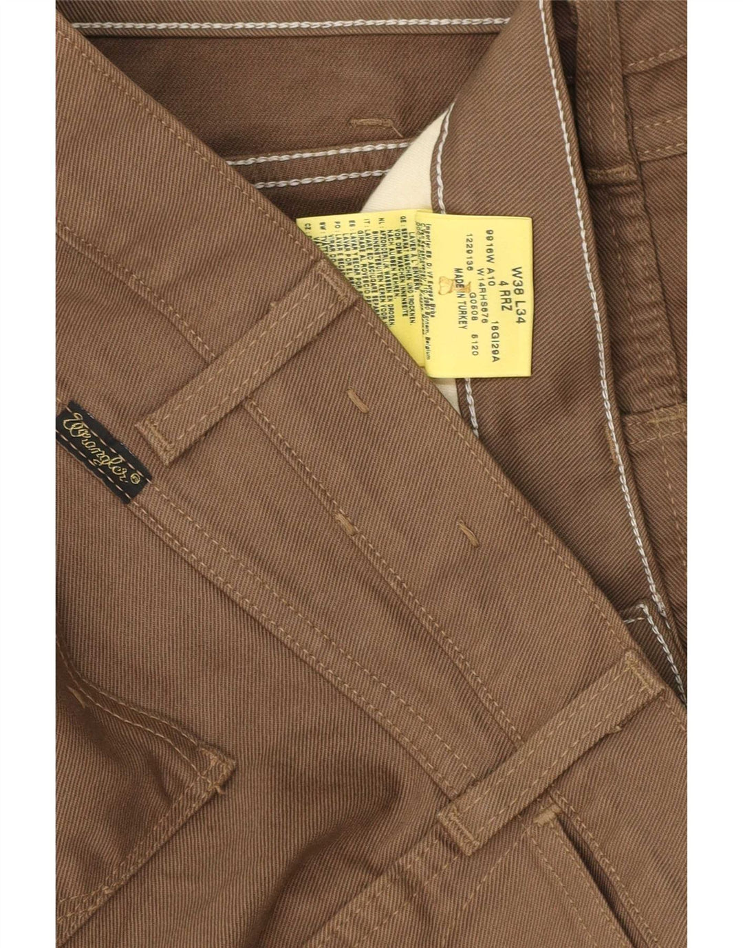 Wrangler Mens Bootcut Casual Trousers W38 L31 Brown Cotton