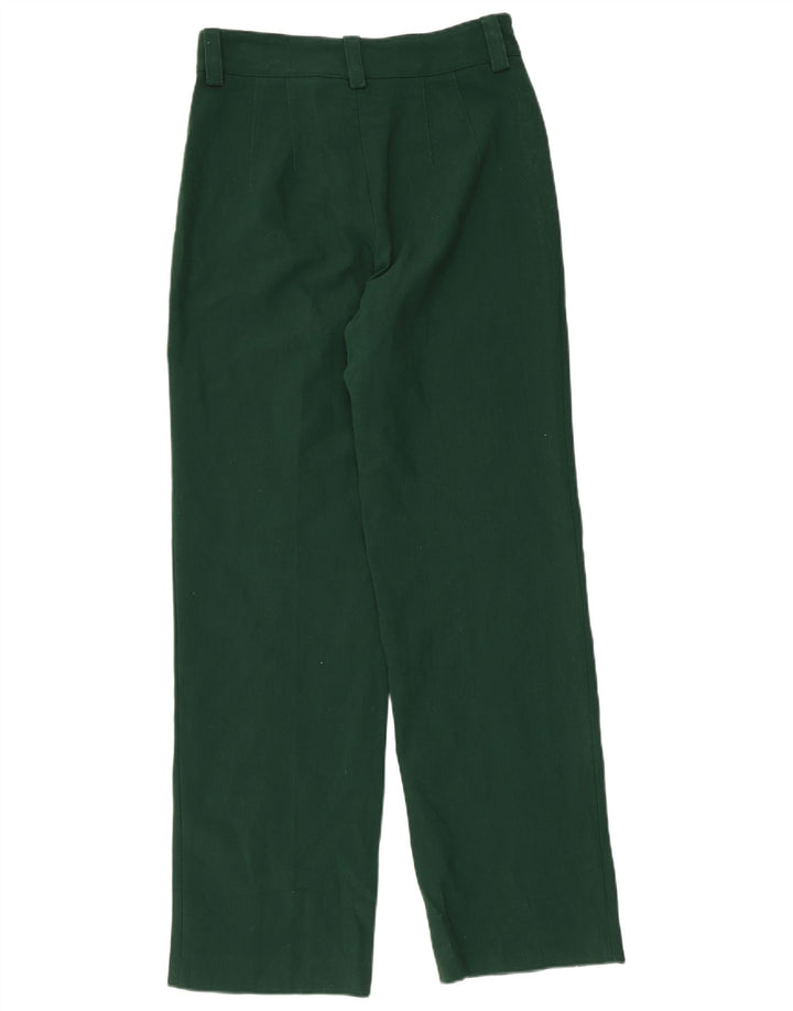 Zara Womens Straight Suit Trousers Medium W28 L31 Green Polyester