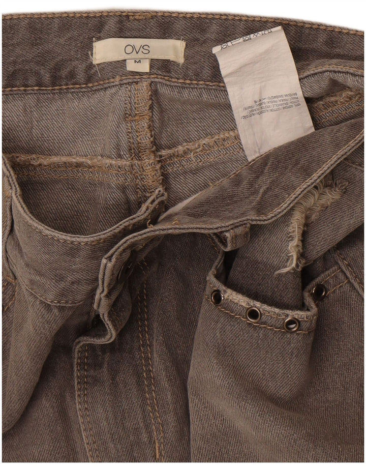 OVS Womens Distressed Denim Skirt Medium W27  Grey Cotton