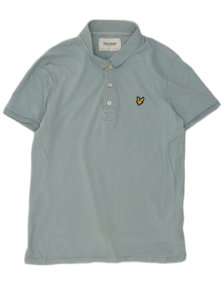 Lyle & Scott Mens Polo Shirt Medium Blue Cotton