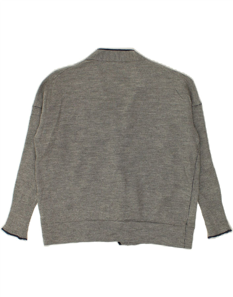 J. CREW Womens Cardigan Sweater UK 10 Small Grey Wool | Vintage J. Crew | Thrift | Second-Hand J. Crew | Used Clothing | Messina Hembry 