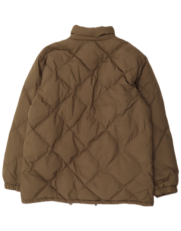 Conte of Florence Mens Padded Jacket UK 42 XL Khaki Polyester