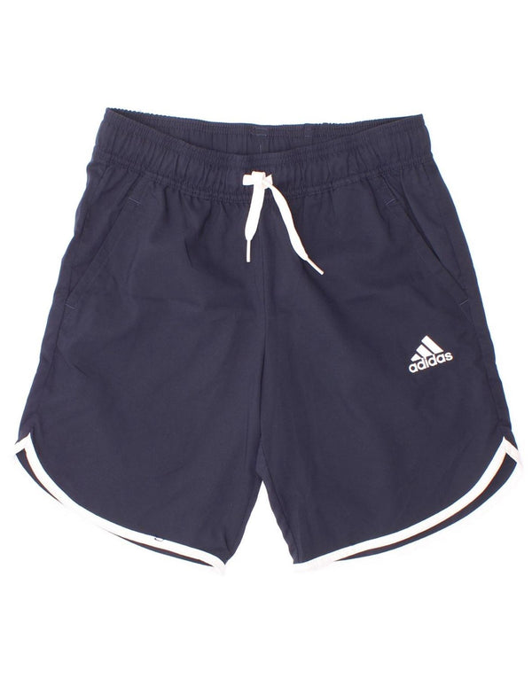 Adidas Boys Aeroready Sport Shorts 9-10 Years Navy Blue Polyester