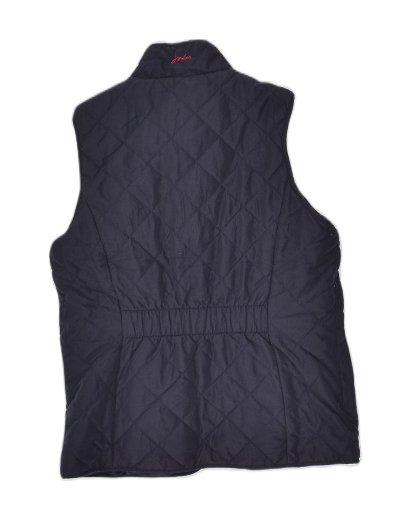 JOULES Womens Quilted Gilet UK 10 Small Navy Blue Polyester | Vintage Joules | Thrift | Second-Hand Joules | Used Clothing | Messina Hembry 