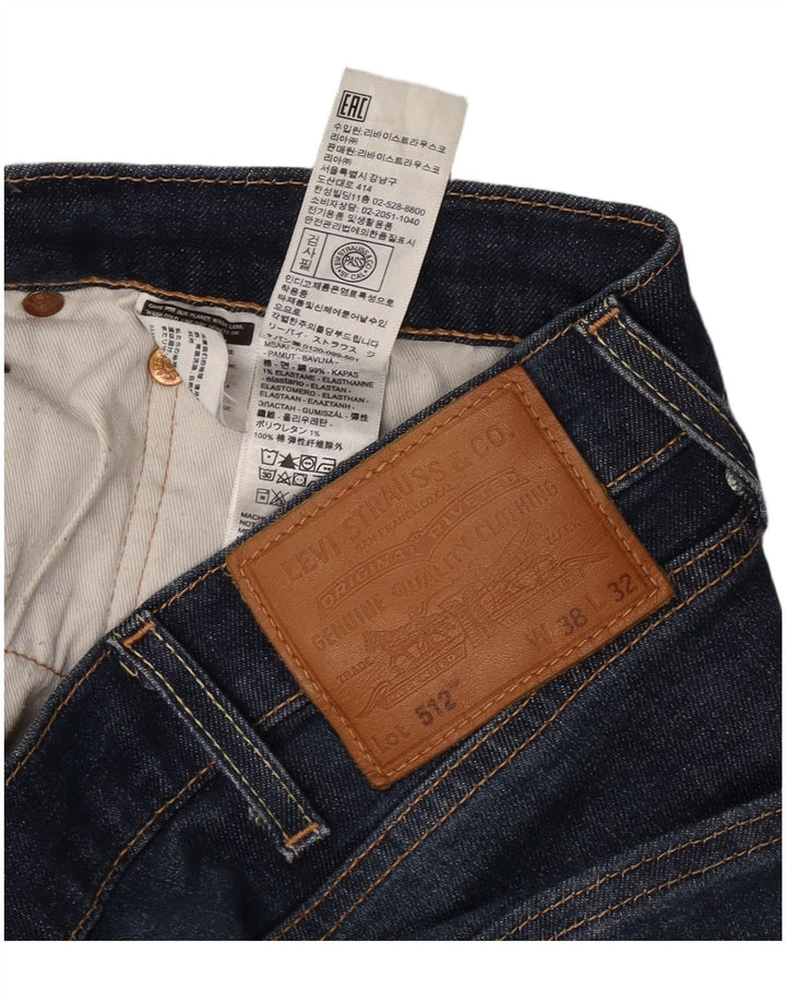 Levi's Mens 512 Slim Tapered Jeans W38 L28 Blue Cotton