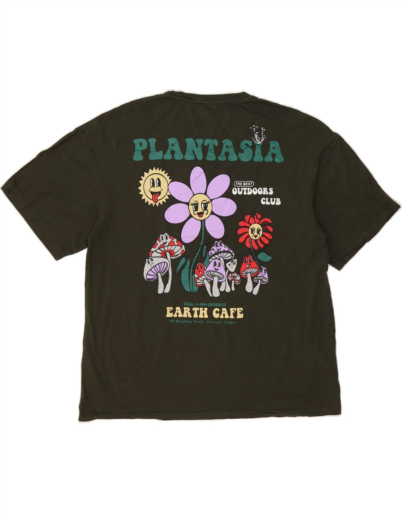 JACK & JONES Mens Originals Graphic T-Shirt Top Medium Green Cotton Vintage Jack & Jones and Second-Hand Jack & Jones from Messina Hembry 