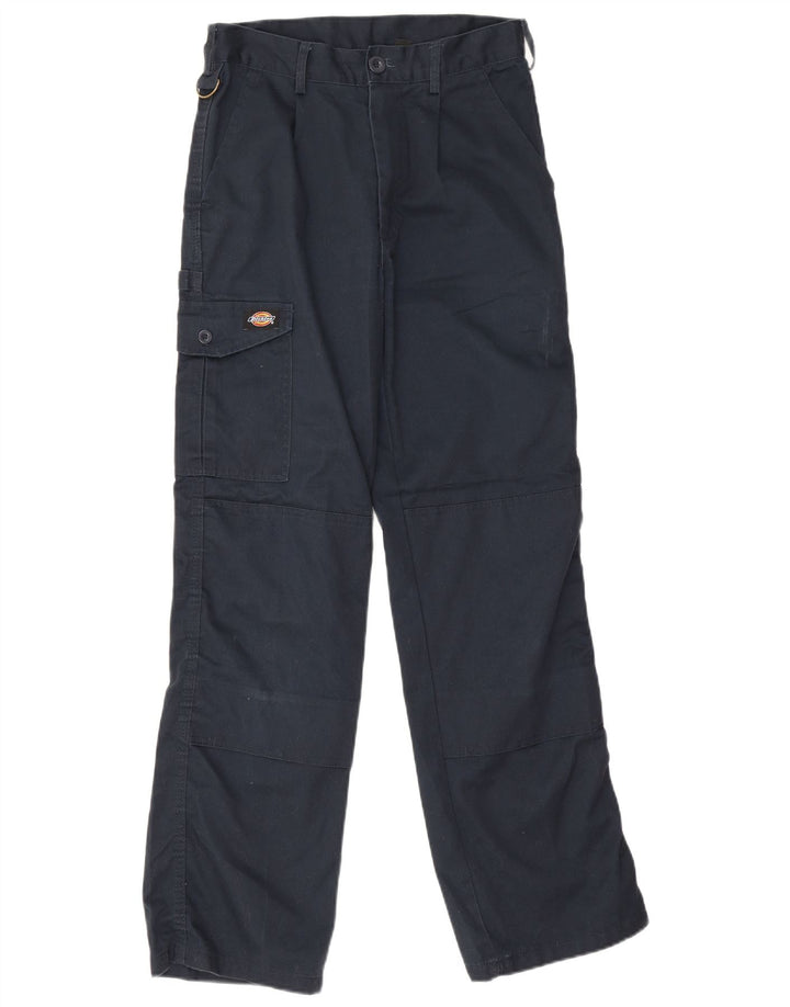 Dickies Mens Straight Cargo Trousers W28 L31 Navy Blue Polyester