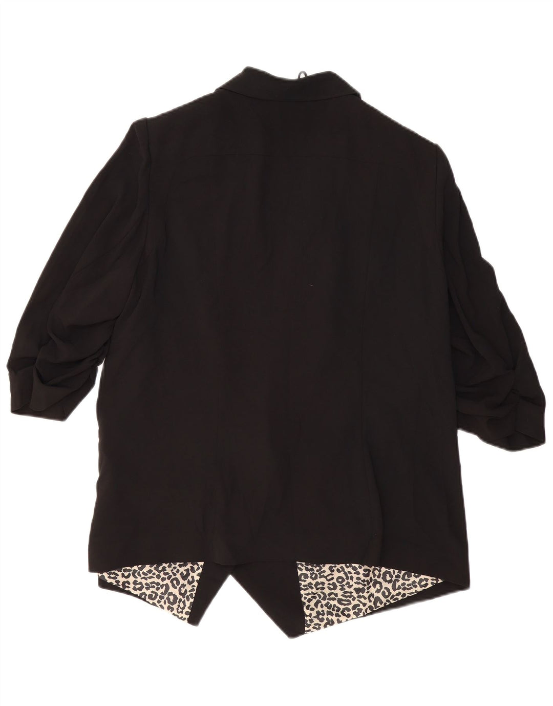 MARKS & SPENCER Womens 3/4 Sleeve Open Blazer Jacket UK 20 2XL Black