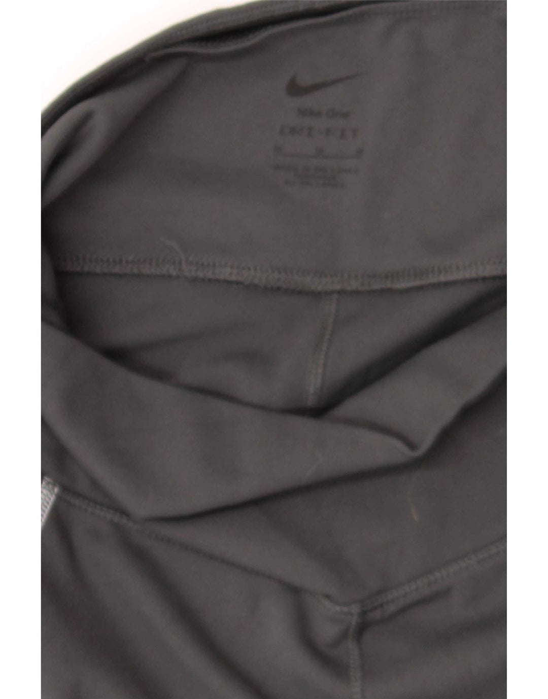 Nike Womens Dri Fit Crop Leggings UK 12 Medium Black Polyester