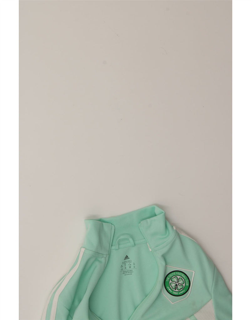 ADIDAS Boys Tracksuit Top Jacket 11-12 Years Turquoise Polyester Vintage Adidas and Second-Hand Adidas from Messina Hembry 