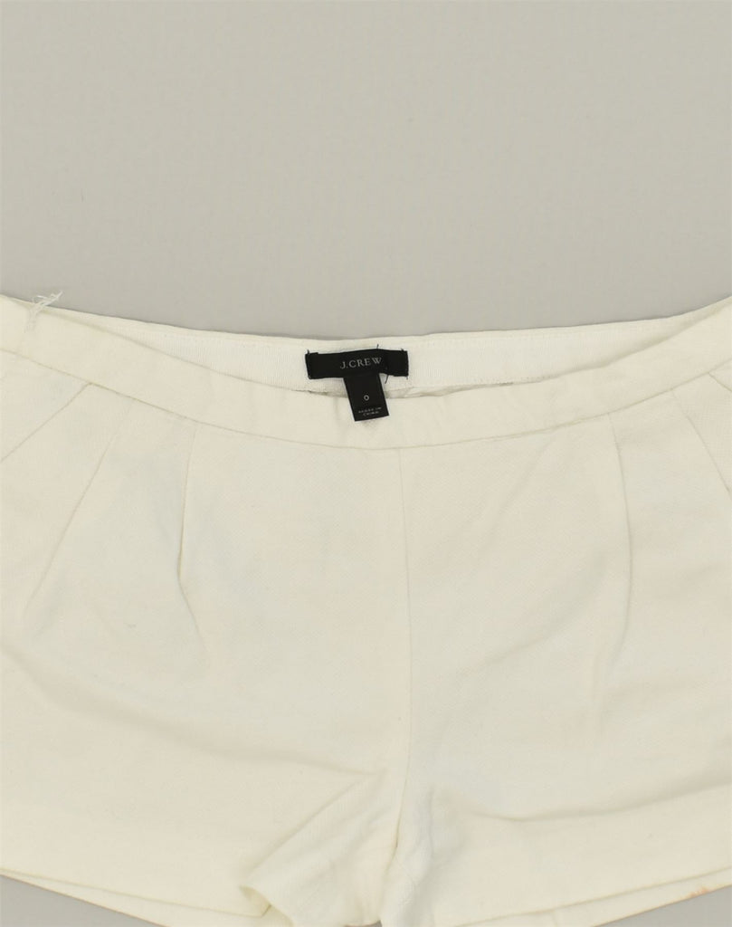 J. CREW Womens Hot Pants US 0 XS W26 White Cotton | Vintage J. Crew | Thrift | Second-Hand J. Crew | Used Clothing | Messina Hembry 