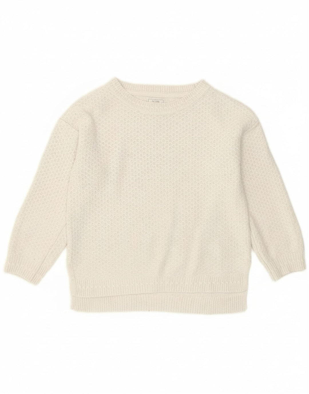 Fat Face Womens Boat Neck Jumper Sweater UK 8 Small  White Viscose