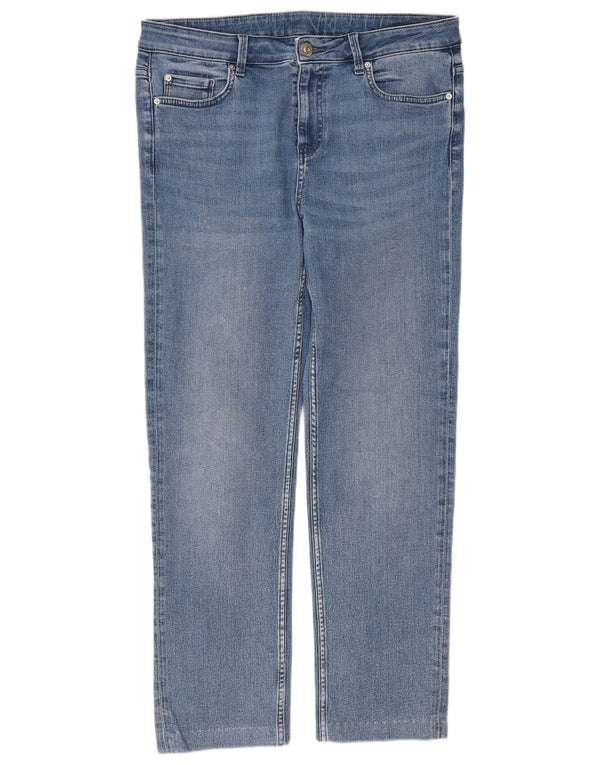 Marks & Spencer Womens Straight Jeans UK 14 Large W32 L27 Blue Cotton
