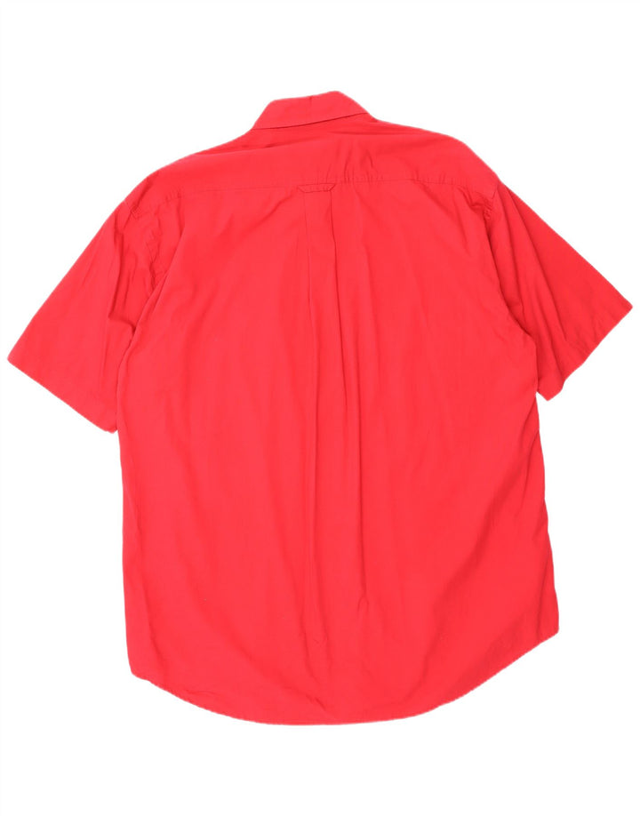 GANT Mens Regular Fit Short Sleeve Shirt Large Red Cotton