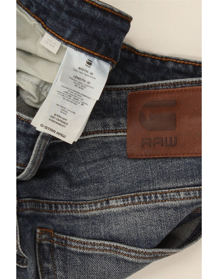 G-Star Mens Slim Jeans W36 L30 Blue Cotton