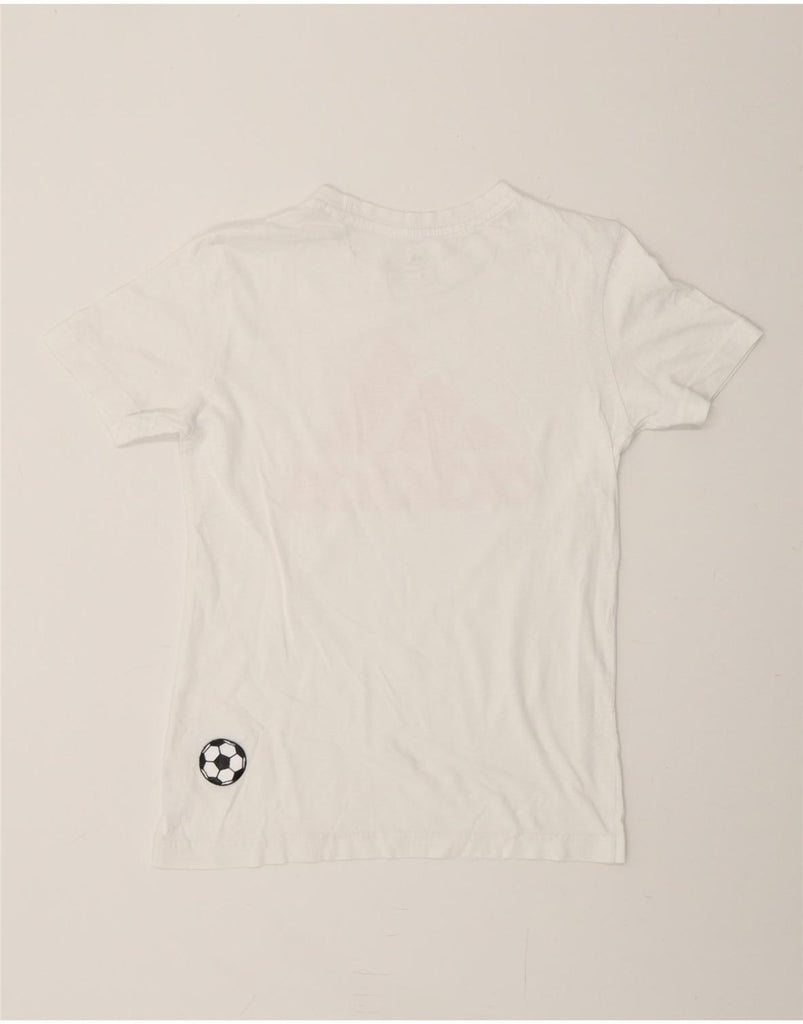 ADIDAS Boys Graphic T-Shirt Top 11-12 Years White Vintage Adidas and Second-Hand Adidas from Messina Hembry 