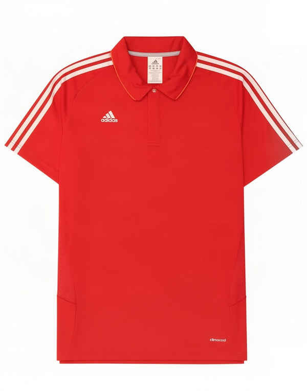 Adidas Mens Climacool Polo Shirt UK 48/50 XL Red Polyester