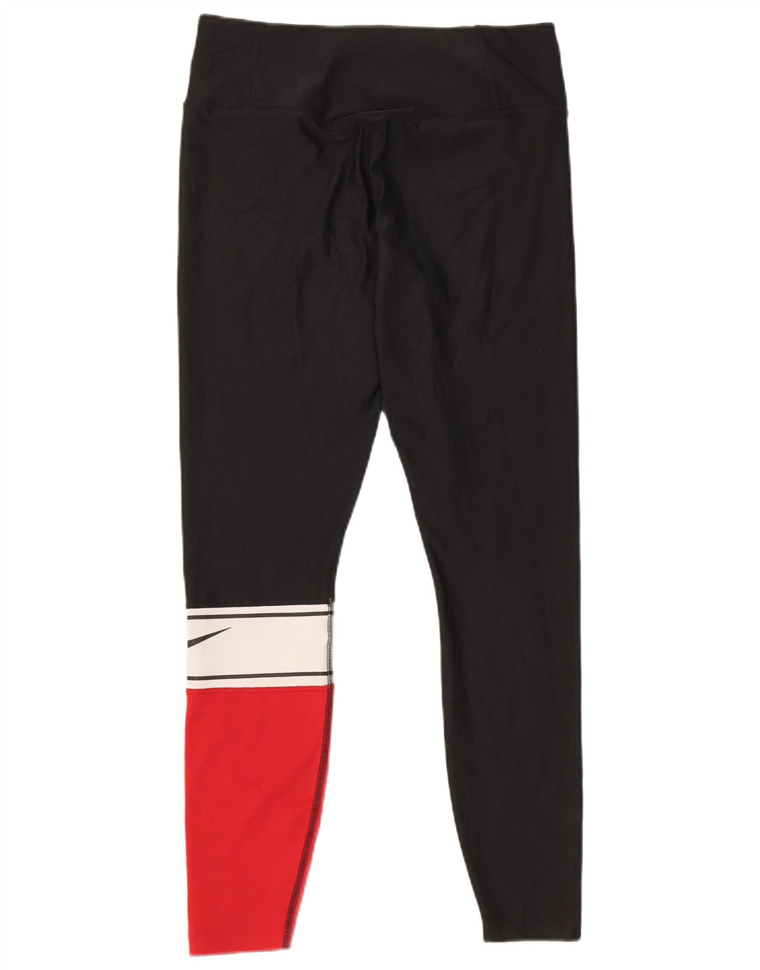 Nike Womens Dri Fit Leggings UK 14 Medium Black Colourblock Polyester