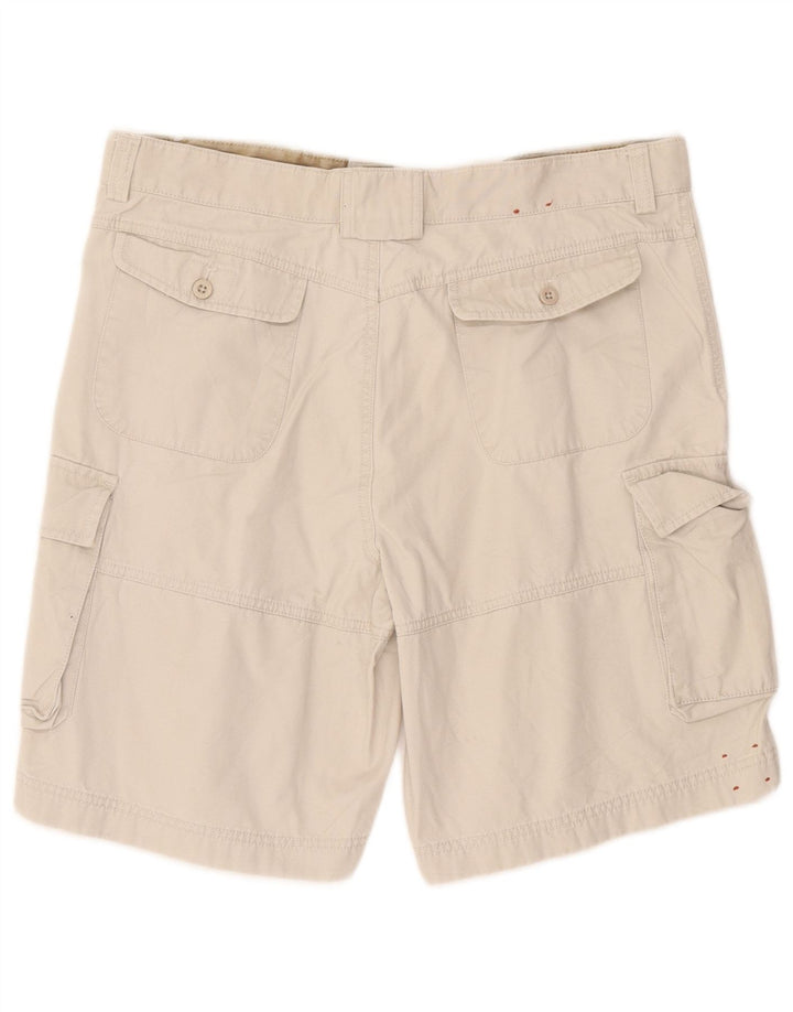 Izod Mens Cargo Shorts Large W36 Beige Cotton