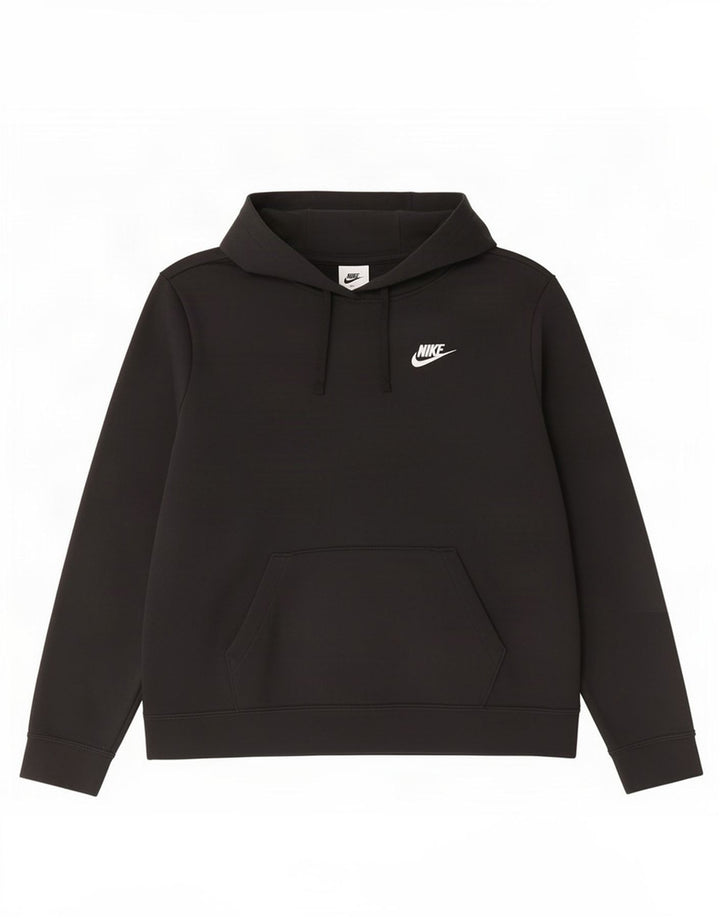 Nike Mens Hoodie Jumper Medium Black Cotton